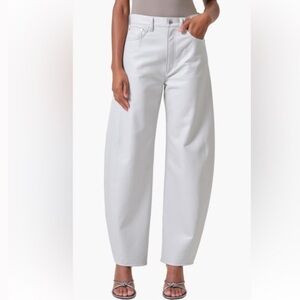 Agolde - Luna High Waist Barrel Leg
Leather Blend Pants 31